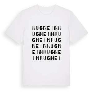 Bugnein ordlek t-shirt – ekologisk bomull t-shirt från Pinshirt