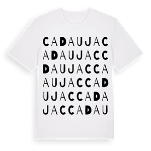 Cadaujac ordlek t-shirt – ekologisk bomull t-shirt från Pinshirt