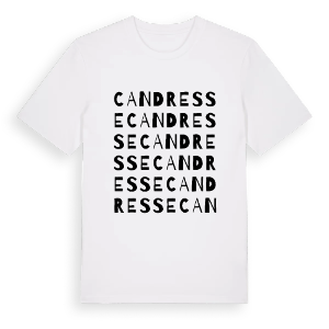 Candresse ordlek t-shirt – ekologisk bomull t-shirt från Pinshirt