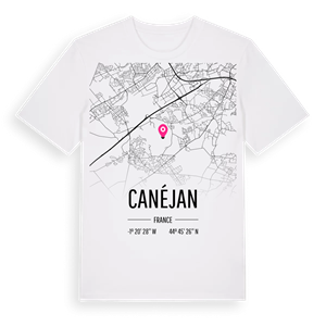 Canéjan karta t-shirt – ekologisk bomull t-shirt från Pinshirt