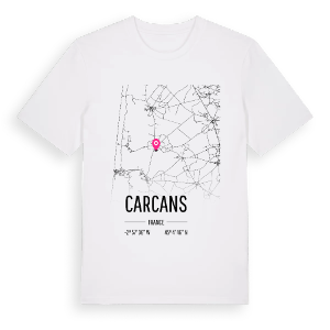 Carcans karta t-shirt – ekologisk bomull t-shirt från Pinshirt