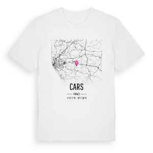 Cars karta t-shirt – ekologisk bomull t-shirt från Pinshirt