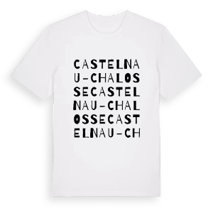 Castelnau-Chalosse ordlek t-shirt – ekologisk bomull t-shirt från Pinshirt
