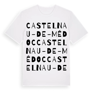 Castelnau-de-Médoc ordlek t-shirt – ekologisk bomull t-shirt från Pinshirt