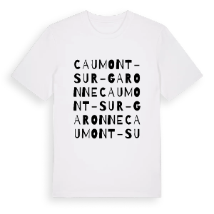 Caumont-sur-Garonne ordlek t-shirt – ekologisk bomull t-shirt från Pinshirt