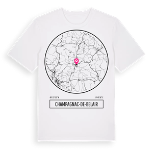Champagnac-de-Belair t-shirt – ekologisk bomull t-shirt från Pinshirt
