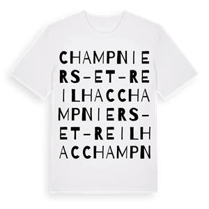 Champniers-et-Reilhac ordlek t-shirt – ekologisk bomull t-shirt från Pinshirt