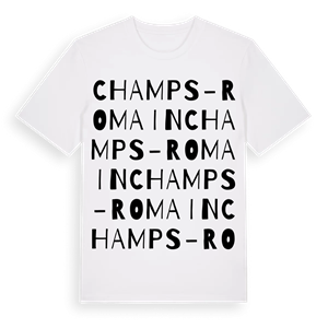 Champs-Romain ordlek t-shirt – ekologisk bomull t-shirt från Pinshirt