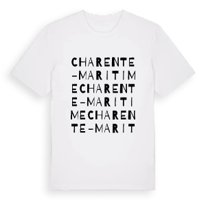 Charente-Maritime ordlek t-shirt – ekologisk bomull t-shirt från Pinshirt