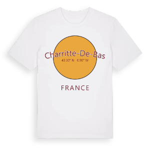 Charritte-de-Bas cirkel t-shirt – ekologisk bomull t-shirt från Pinshirt