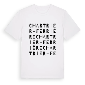 Chartrier-Ferrière ordlek t-shirt – ekologisk bomull t-shirt från Pinshirt