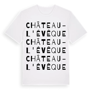 Château-l'Évêque ordlek t-shirt – ekologisk bomull t-shirt från Pinshirt