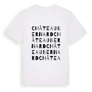 Châteaubernard ordlek t-shirt – ekologisk bomull t-shirt från Pinshirt