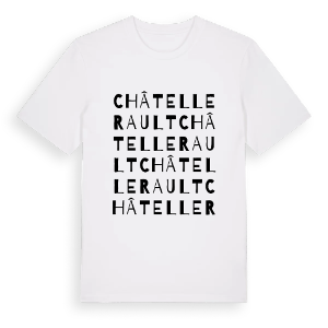 Châtellerault ordlek t-shirt – ekologisk bomull t-shirt från Pinshirt