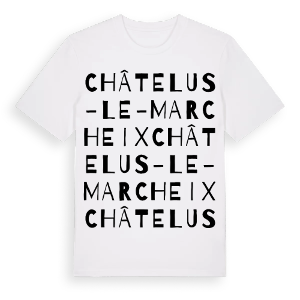 Châtelus-le-Marcheix ordlek t-shirt – ekologisk bomull t-shirt från Pinshirt