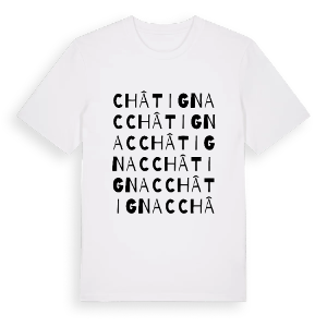 Châtignac ordlek t-shirt – ekologisk bomull t-shirt från Pinshirt