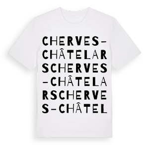 Cherves-Châtelars ordlek t-shirt – ekologisk bomull t-shirt från Pinshirt
