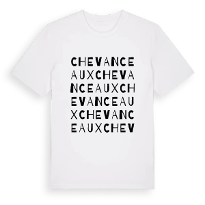 Chevanceaux ordlek t-shirt – ekologisk bomull t-shirt från Pinshirt