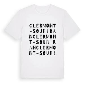Clermont-Soubiran ordlek t-shirt – ekologisk bomull t-shirt från Pinshirt