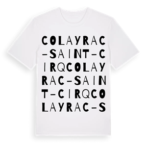 Colayrac-Saint-Cirq ordlek t-shirt – ekologisk bomull t-shirt från Pinshirt