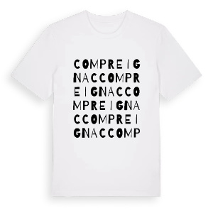 Compreignac ordlek t-shirt – ekologisk bomull t-shirt från Pinshirt