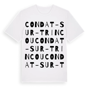 Condat-sur-Trincou ordlek t-shirt – ekologisk bomull t-shirt från Pinshirt