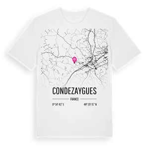 Condezaygues karta t-shirt – ekologisk bomull t-shirt från Pinshirt