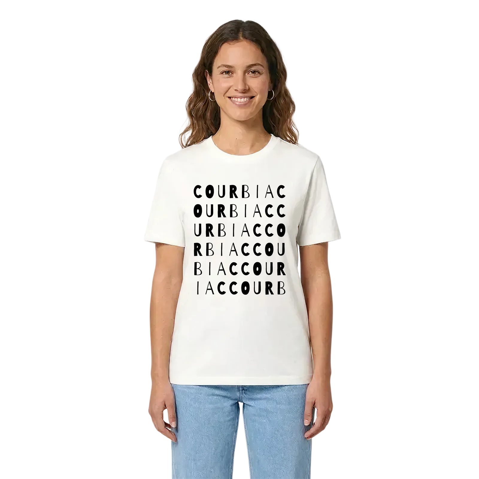 Courbiac ordlek t-shirt – White, i miljö