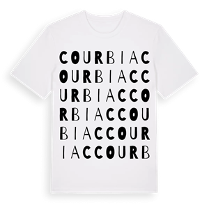Courbiac ordlek t-shirt – ekologisk bomull t-shirt från Pinshirt