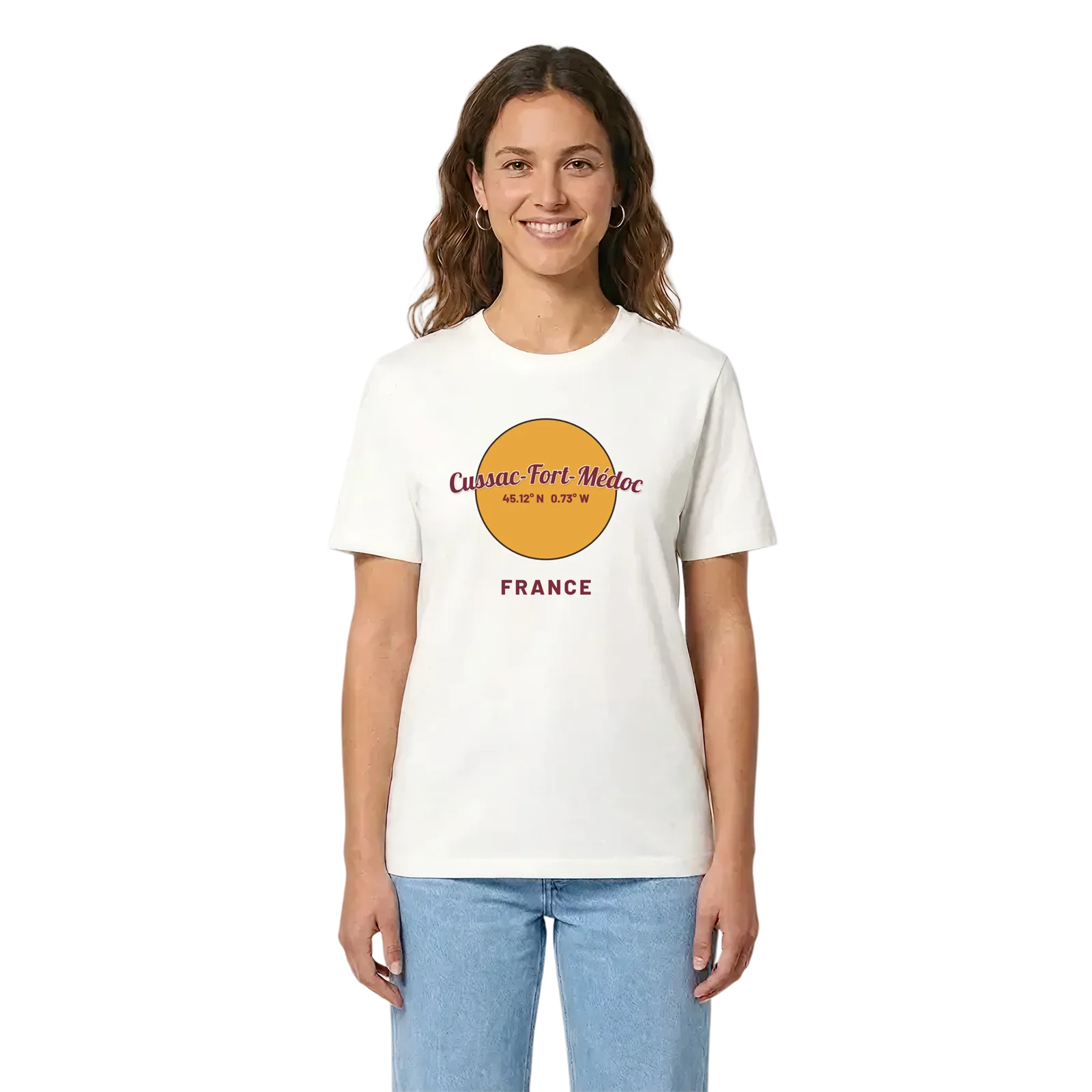 Cussac-Fort-Médoc cirkel t-shirt – White, i miljö