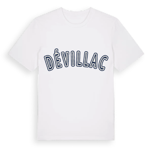 Dévillac college t-shirt – ekologisk bomull t-shirt från Pinshirt