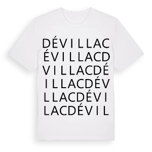 Dévillac ordlek t-shirt – ekologisk bomull t-shirt från Pinshirt