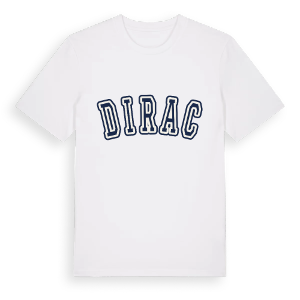 Dirac college t-shirt – ekologisk bomull t-shirt från Pinshirt