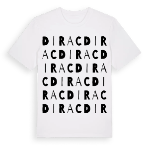 Dirac ordlek t-shirt – ekologisk bomull t-shirt från Pinshirt
