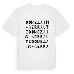 Domezain-Berraute ordlek t-shirt – ekologisk bomull t-shirt från Pinshirt