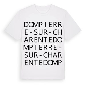 Dompierre-sur-Charente ordlek t-shirt – ekologisk bomull t-shirt från Pinshirt