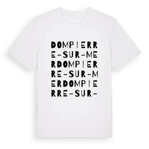 Dompierre-sur-Mer ordlek t-shirt – ekologisk bomull t-shirt från Pinshirt