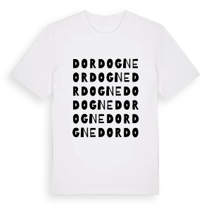 Dordogne ordlek t-shirt – ekologisk bomull t-shirt från Pinshirt