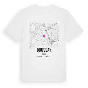 Doussay karta t-shirt – ekologisk bomull t-shirt från Pinshirt