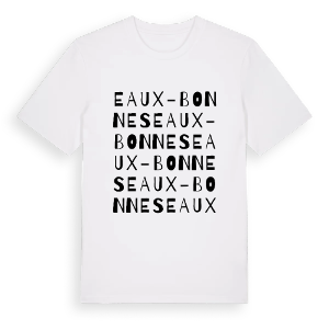 Eaux-Bonnes ordlek t-shirt – ekologisk bomull t-shirt från Pinshirt