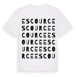 Escource ordlek t-shirt – ekologisk bomull t-shirt från Pinshirt