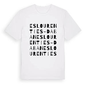 Eslourenties-Daban ordlek t-shirt – ekologisk bomull t-shirt från Pinshirt