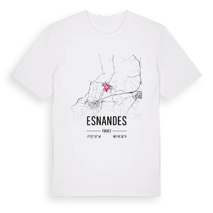 Esnandes karta t-shirt – ekologisk bomull t-shirt från Pinshirt