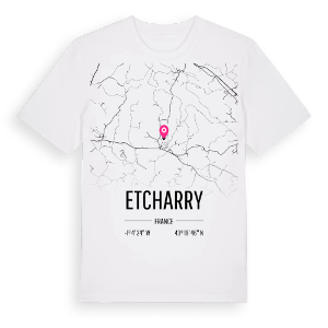 Etcharry karta t-shirt – ekologisk bomull t-shirt från Pinshirt