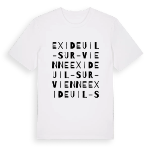 Exideuil-sur-Vienne ordlek t-shirt – ekologisk bomull t-shirt från Pinshirt
