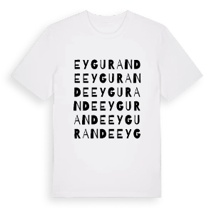 Eygurande ordlek t-shirt – ekologisk bomull t-shirt från Pinshirt