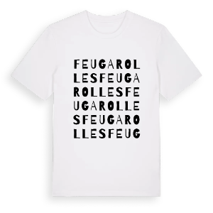 Feugarolles ordlek t-shirt – ekologisk bomull t-shirt från Pinshirt