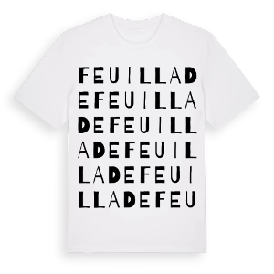 Feuillade ordlek t-shirt – ekologisk bomull t-shirt från Pinshirt
