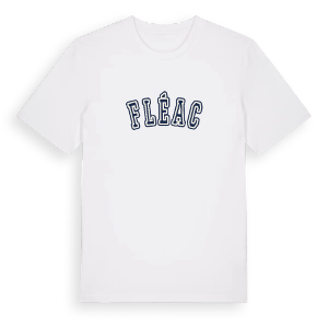 Fléac college t-shirt – ekologisk bomull t-shirt från Pinshirt