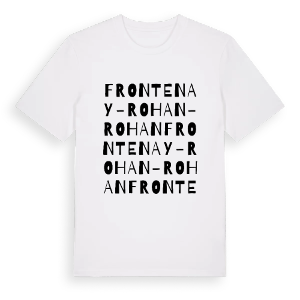 Frontenay-Rohan-Rohan ordlek t-shirt – ekologisk bomull t-shirt från Pinshirt